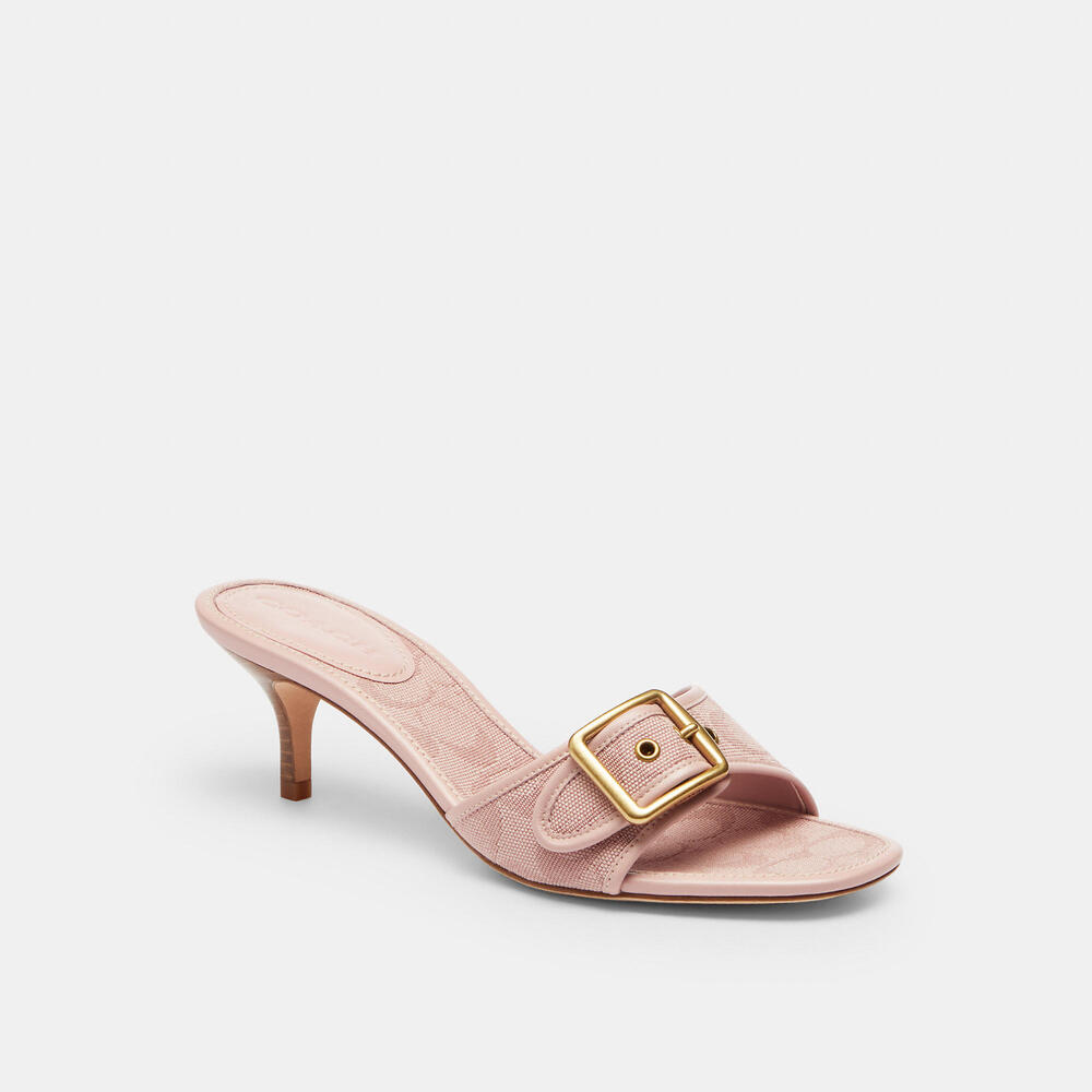 Coach Margot Sandal In Signature Jacquard Canvas